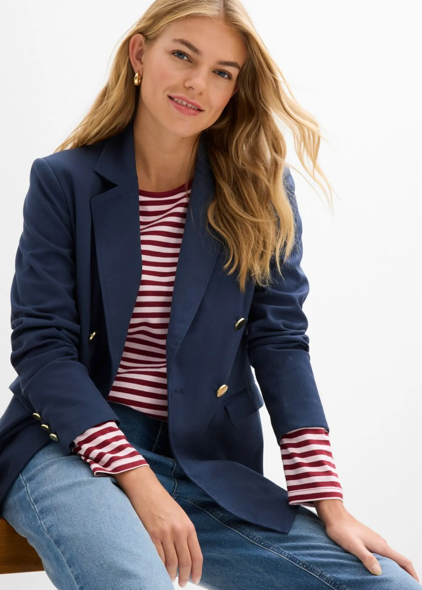 bonprix bonprix Americana relaxed Azul marino New