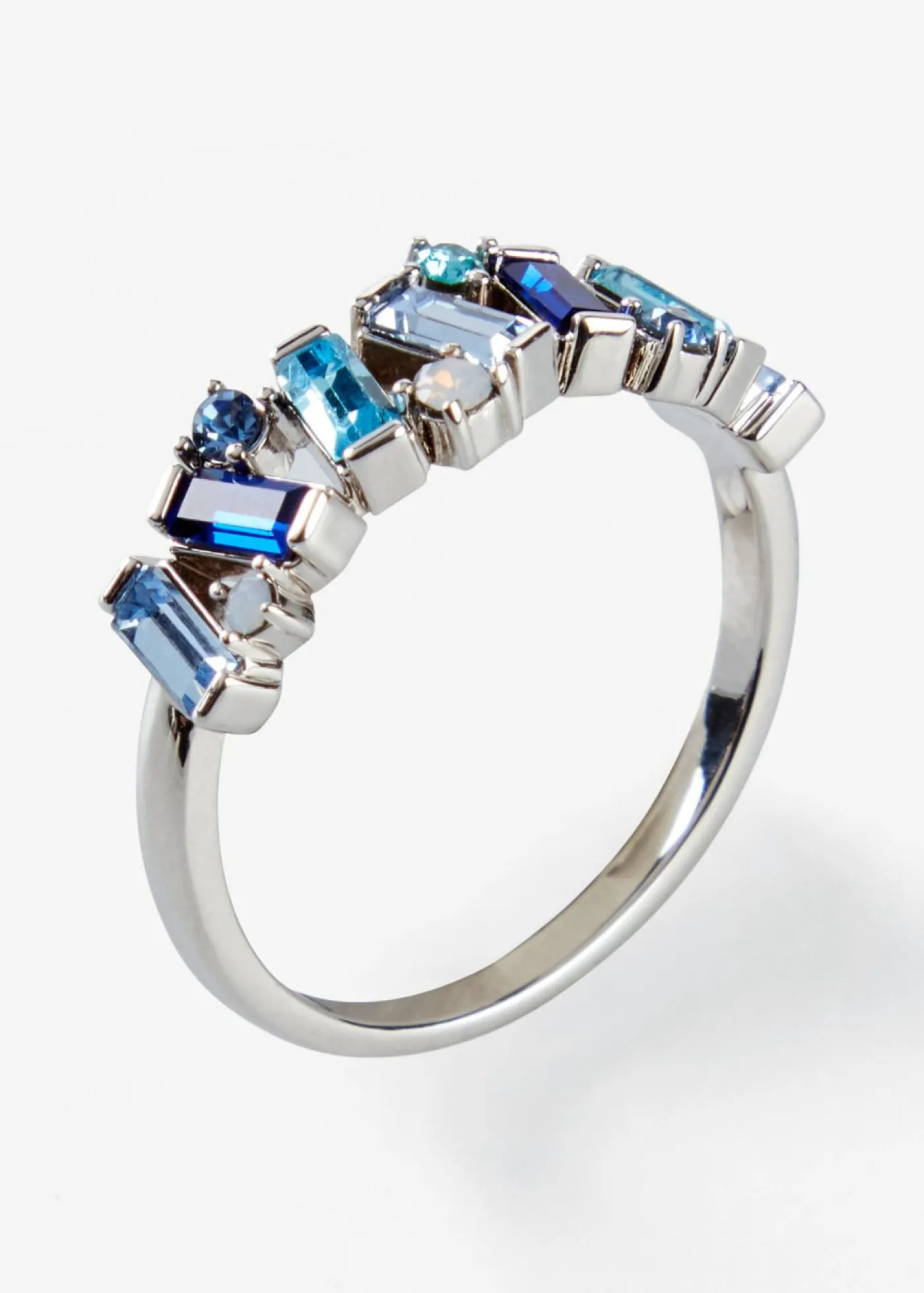bonprix bonprix Anillo plata rodinada-azul