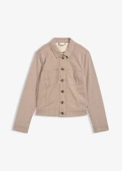 bonprix bonprix Anorak marrón castaño con rayas