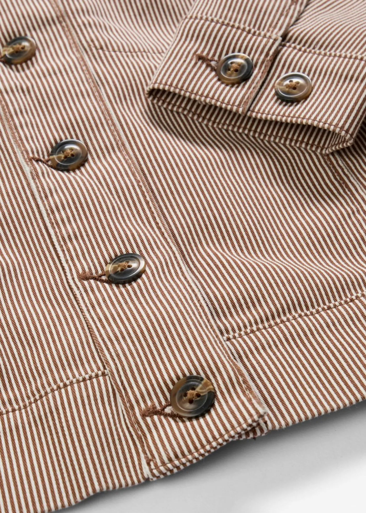 bonprix bonprix Anorak marrón castaño con rayas
