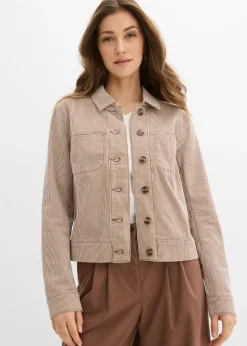 bonprix bonprix Anorak marrón castaño con rayas
