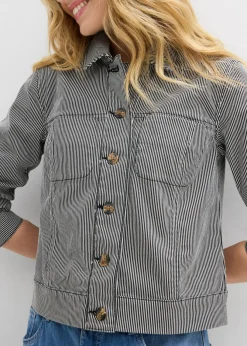 bonprix bonprix Anorak negro con rayas Discount
