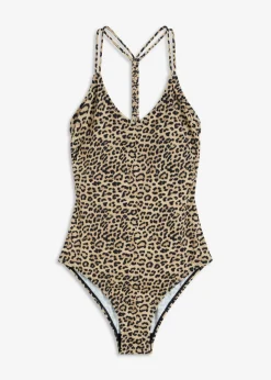 bonprix bonprix Bañador estampado leo beige