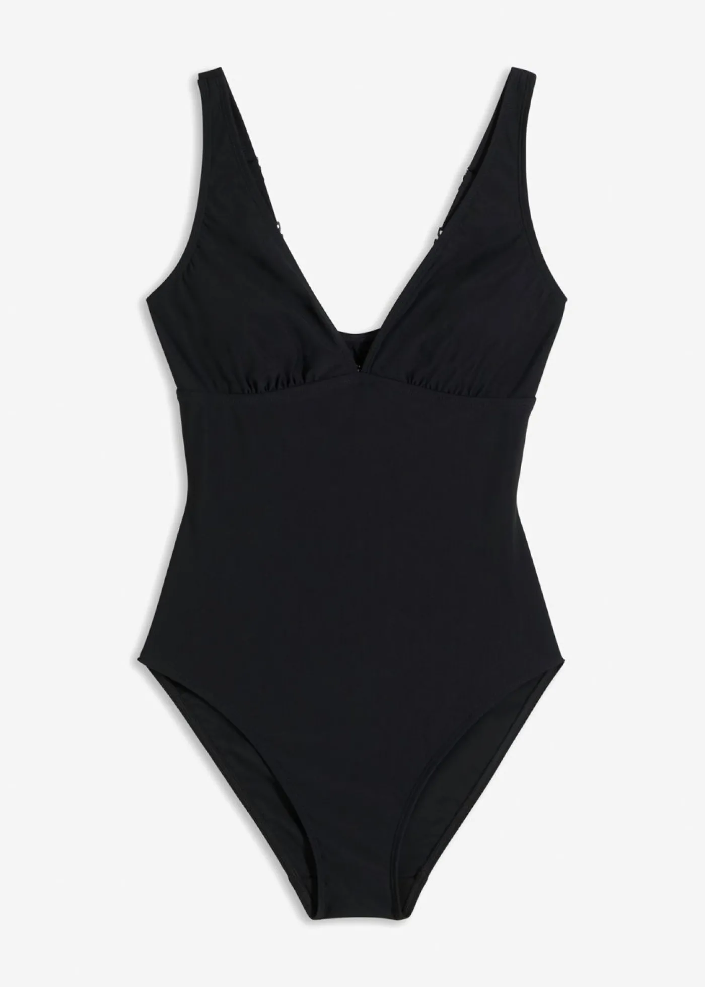 bonprix bonprix Bañador con efecto moldeador medio y escote pronunciado Negro Hot