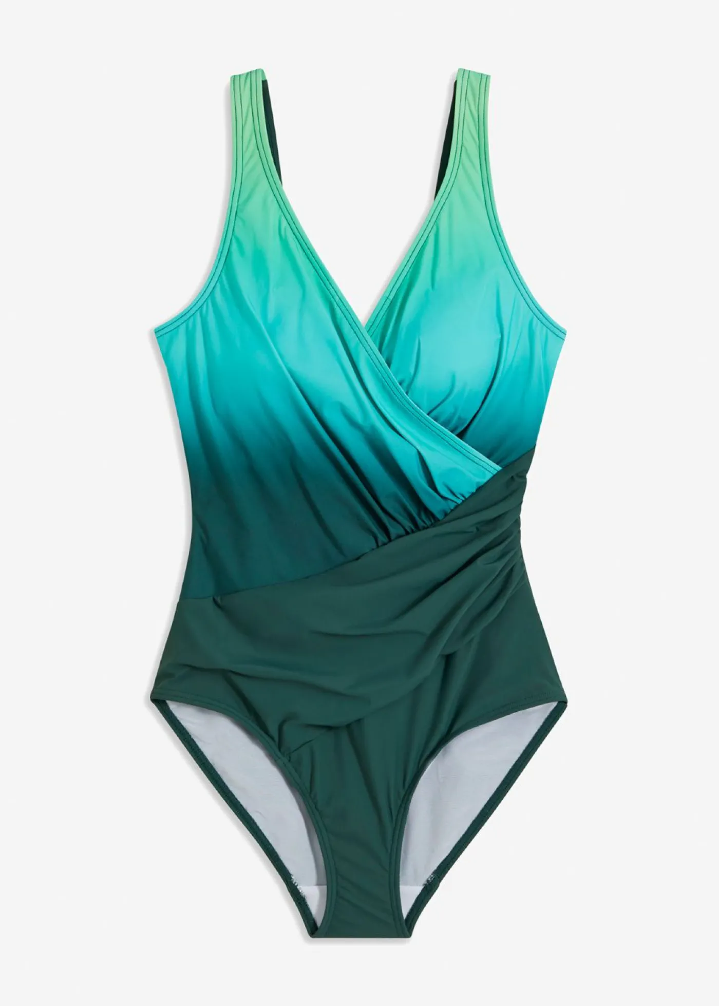 bonprix bonprix Bañador con efecto moldeador medio y efecto cruzado Verde New