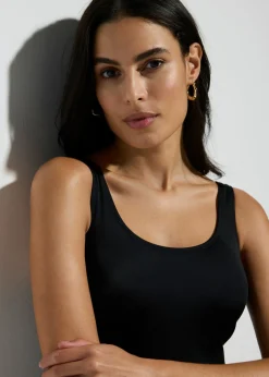 bonprix bonprix Bañador con escote alto en la espalda Negro Outlet