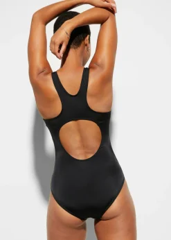 bonprix bonprix Bañador con inserción lateral negro rayas horizontales Discount