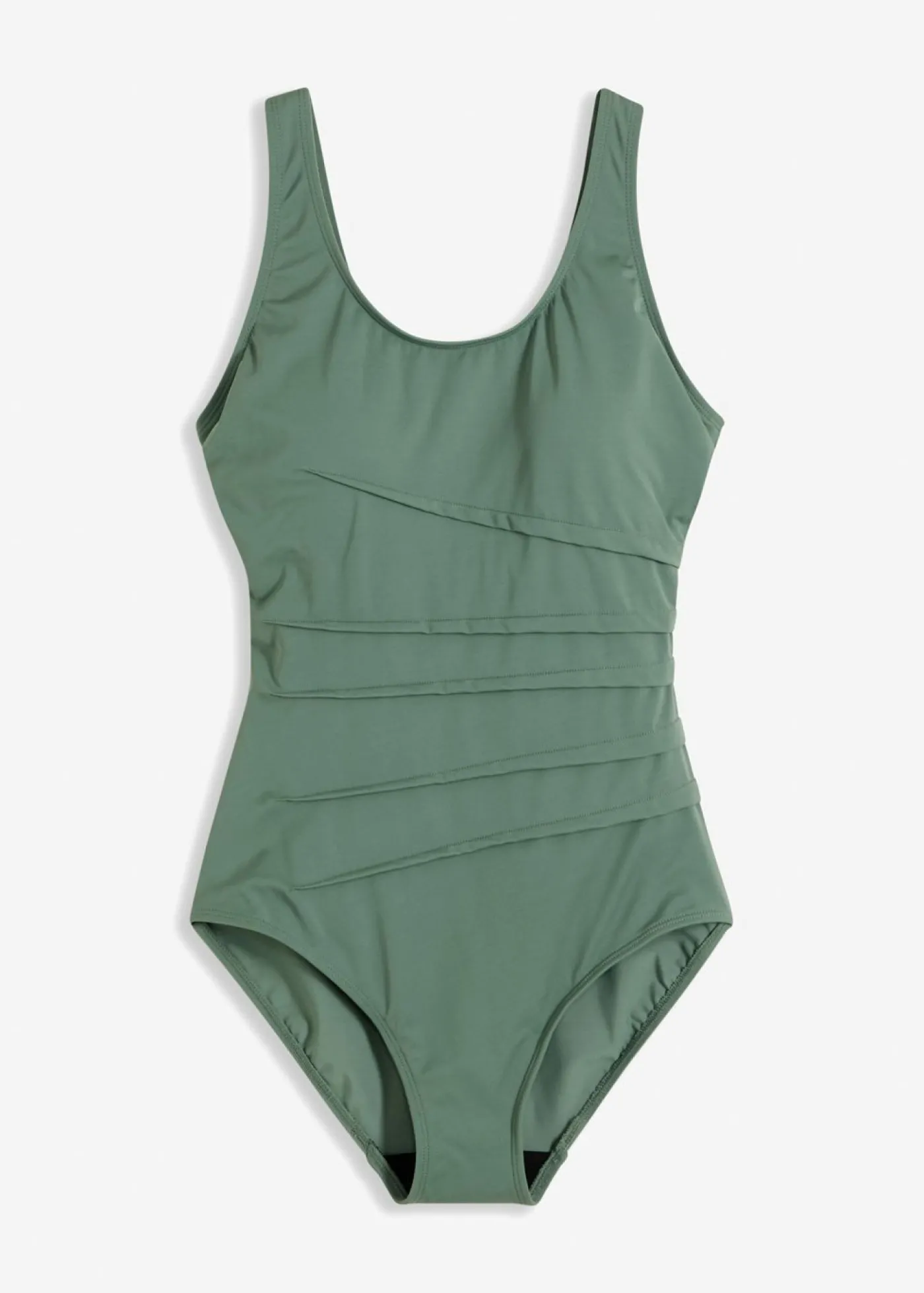 bonprix bonprix Bañador con ligero efecto moldeador y pliegues decorativos Verde oliva Online