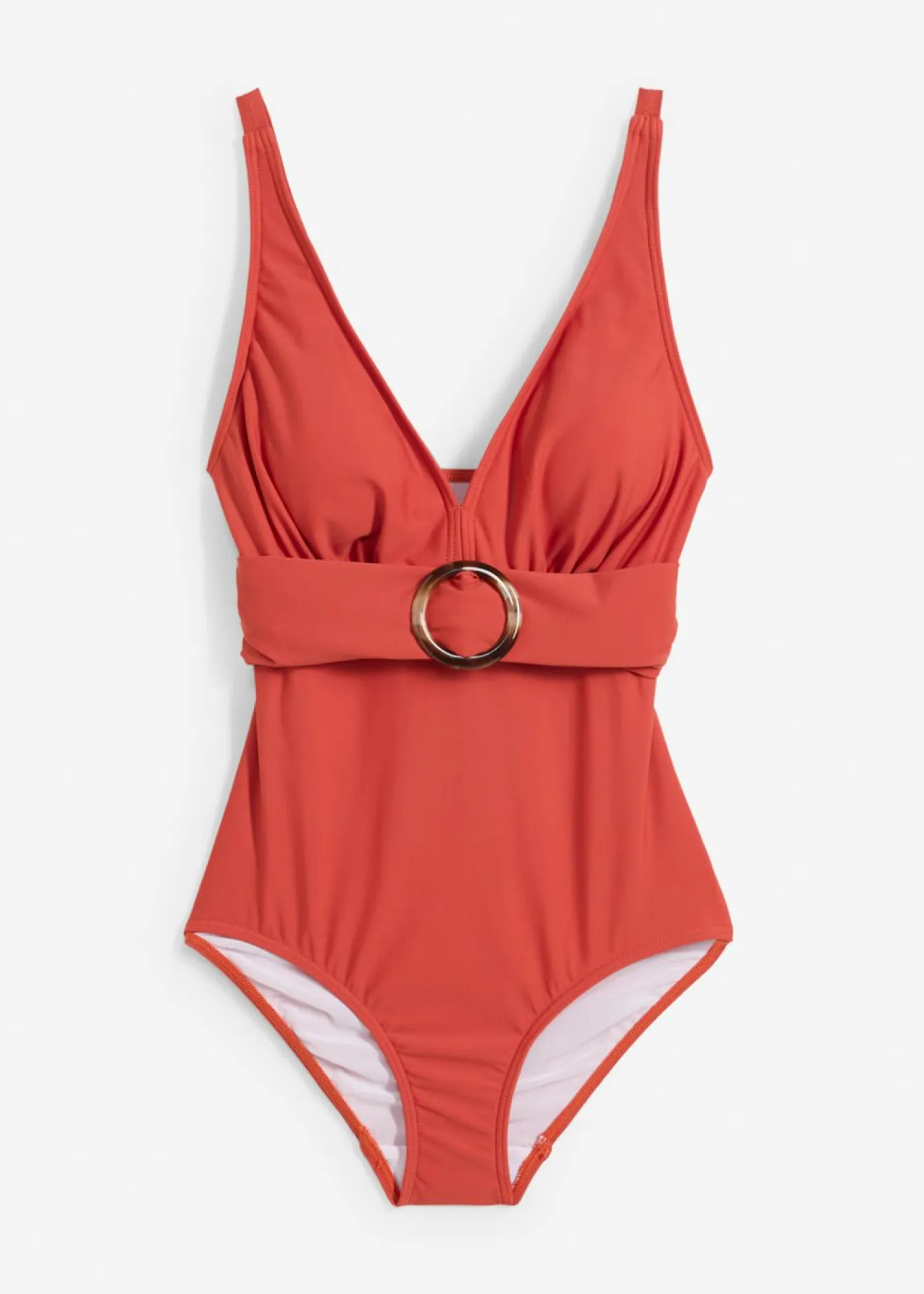 bonprix bonprix Bañador con ligero efecto moldeador y escote en V naranja óxido Clearance