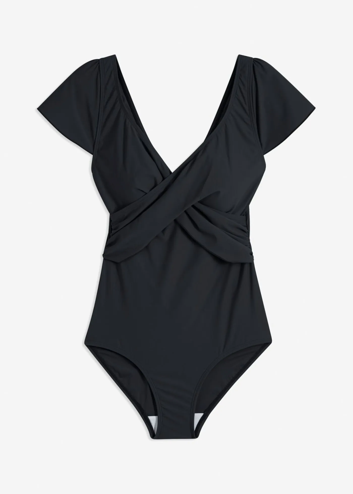 bonprix bonprix Bañador con ligero efecto moldeador y diseño cruzado Negro New