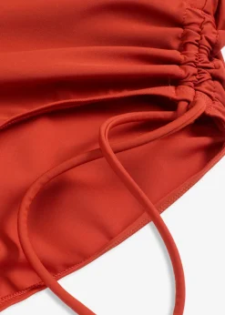 bonprix bonprix Bañador con ligero efecto moldeador y cordones naranja óxido Hot