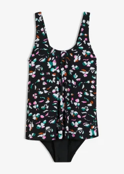 bonprix bonprix Bañador con look tankini Negro Hot