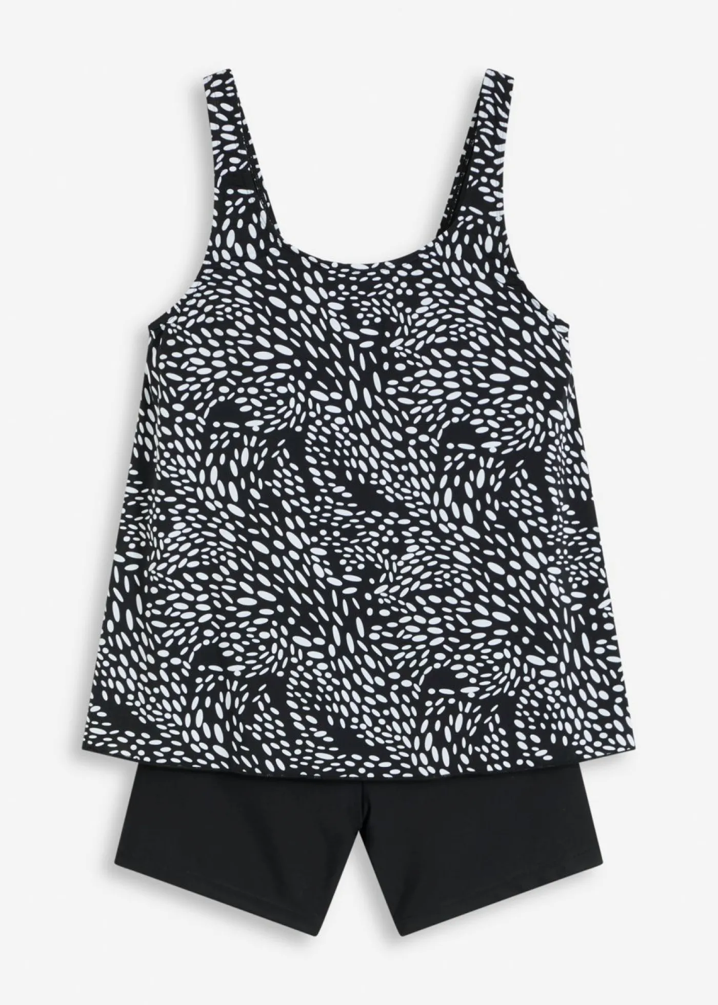 bonprix bonprix Bañador con pernera Negro-blanco de lunares Outlet