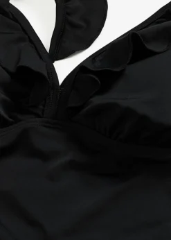bonprix bonprix Bañador con volantes Negro Outlet