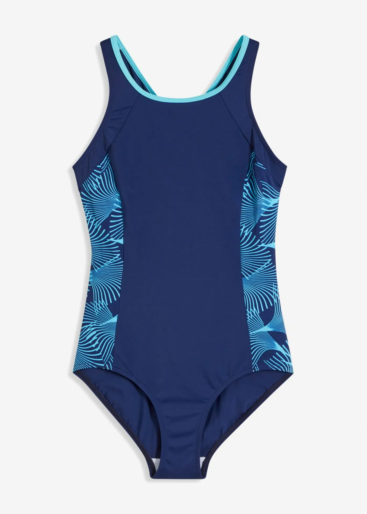 bonprix bonprix Bañador deportivo de material de secado rápido azul marino-turquesa Sale