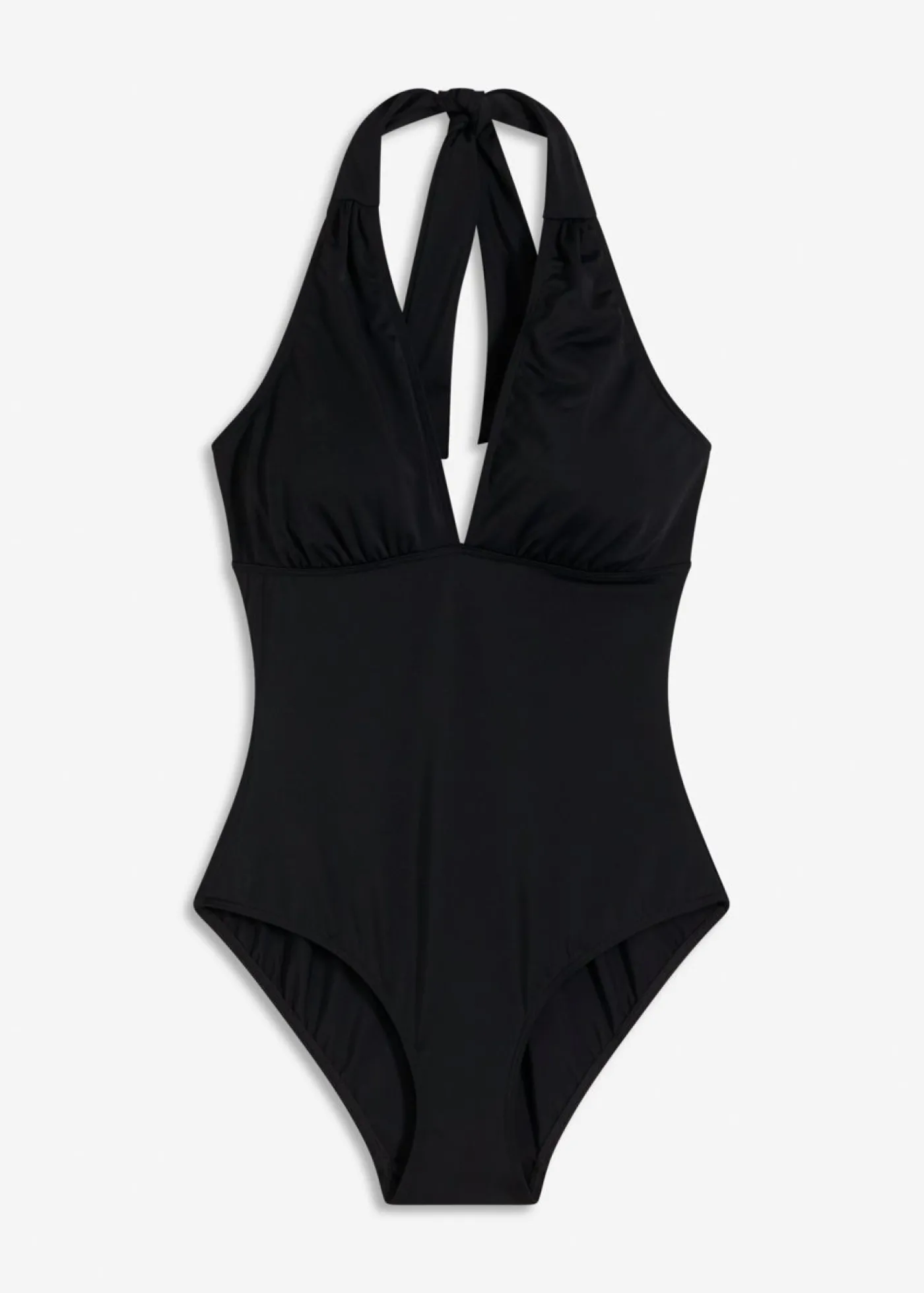bonprix bonprix Bañador halter con profundo escote en V Negro Hot