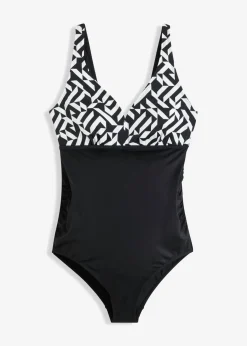 bonprix bonprix Bañador premamá Negro-blanco Clearance