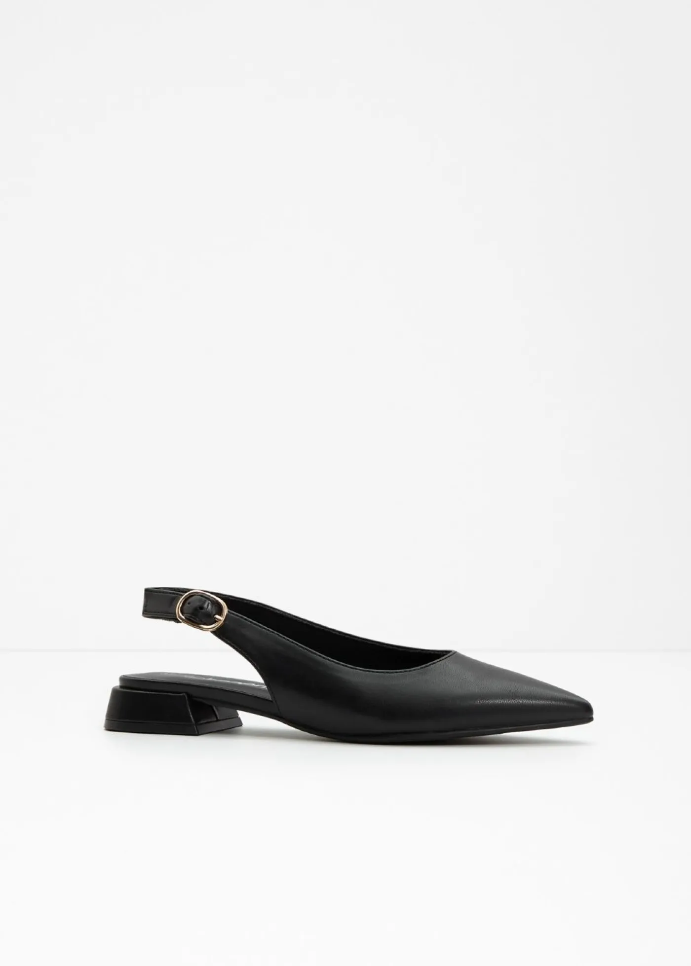 bonprix bonprix Bailarina con talón al descubierto y hebilla Negro Outlet