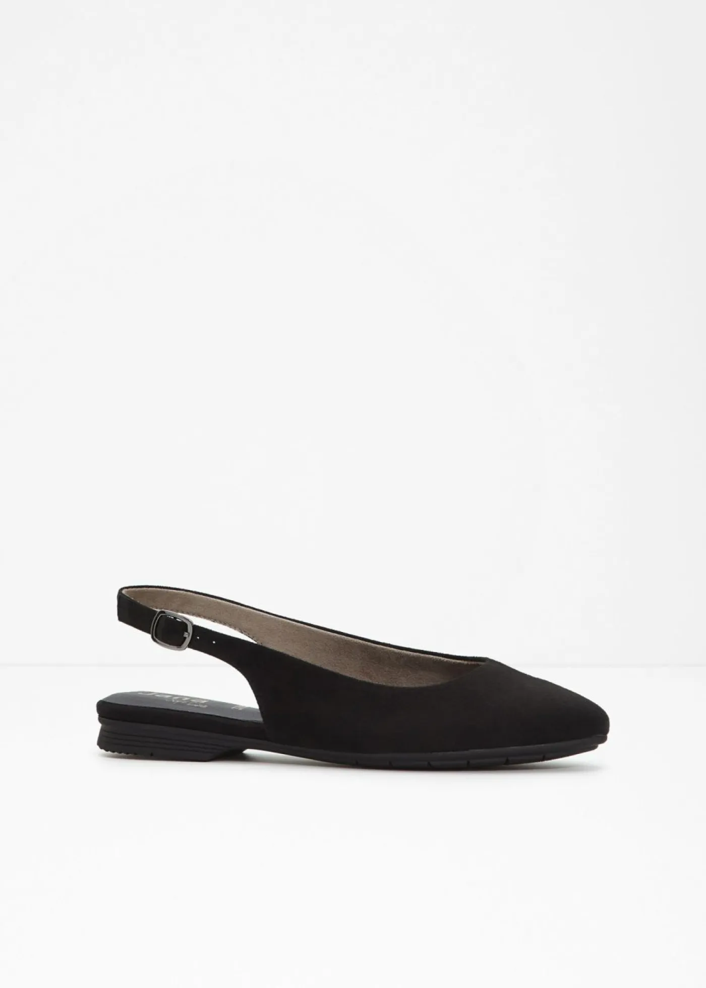 bonprix Jana Bailarina Jana con talón al descubierto y un ancho cómodo Negro Clearance