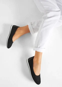 bonprix bonprix Bailarinas cómodas con ajuste elástico Negro Hot