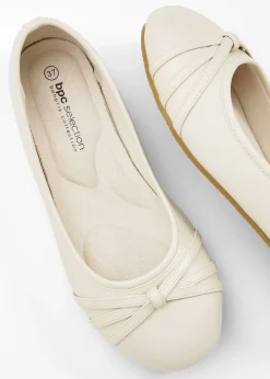 bonprix bonprix Bailarinas cómodas con ancho cómodo Crema Discount