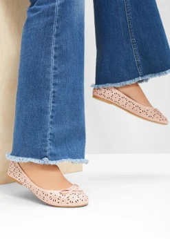 bonprix bonprix Bailarinas con ancho cómodo rosa pálido Outlet
