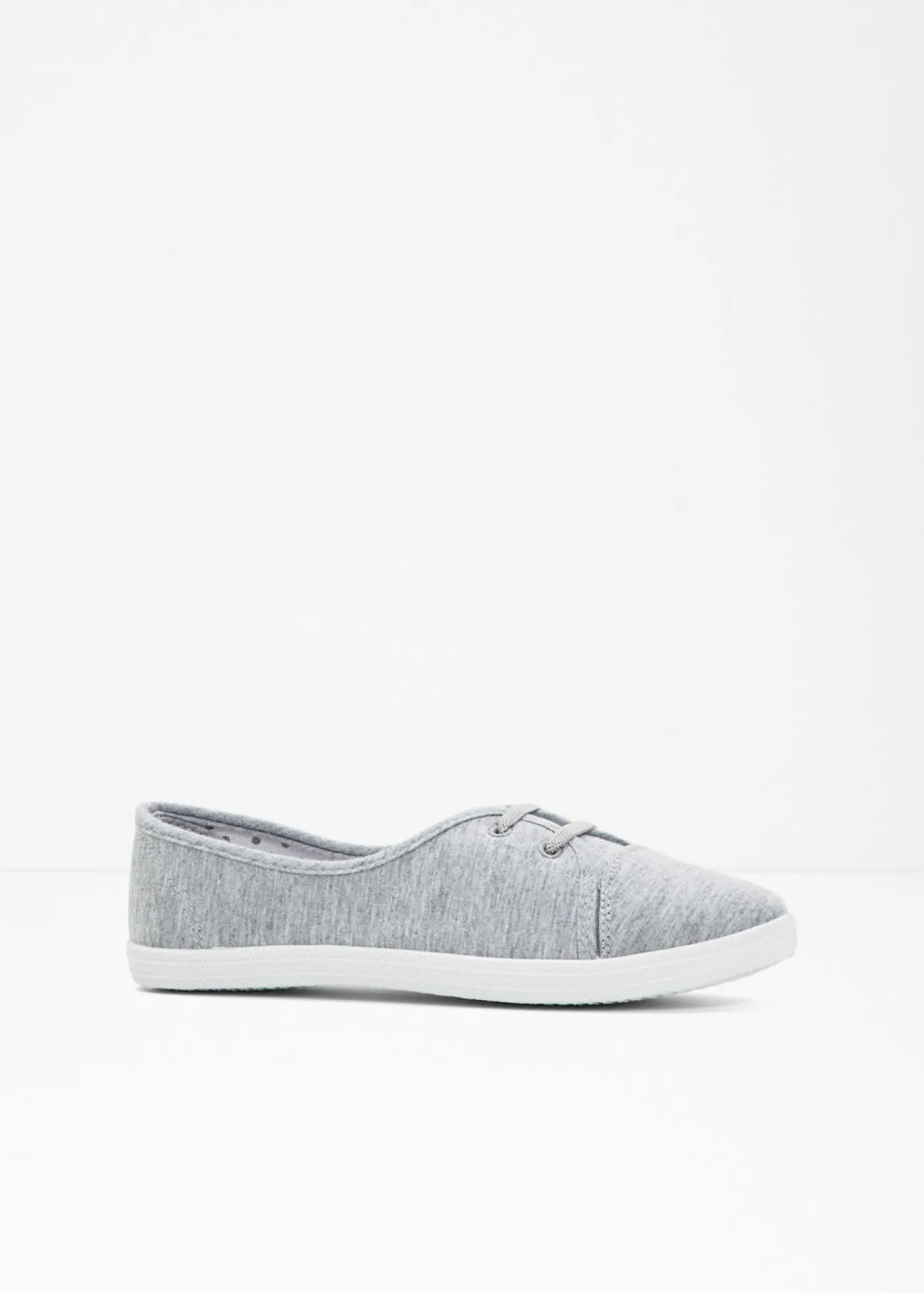 bonprix bonprix Bailarinas con cordones decorativos Gris jaspeado Discount