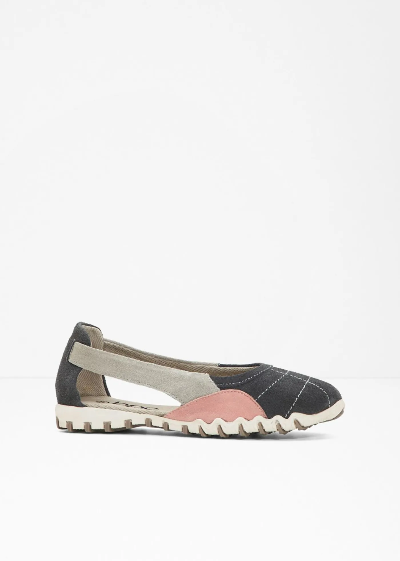 bonprix bonprix Bailarinas de piel Gris-rosa Best