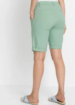 bonprix bonprix Bermuda elástica Verde pastel Online