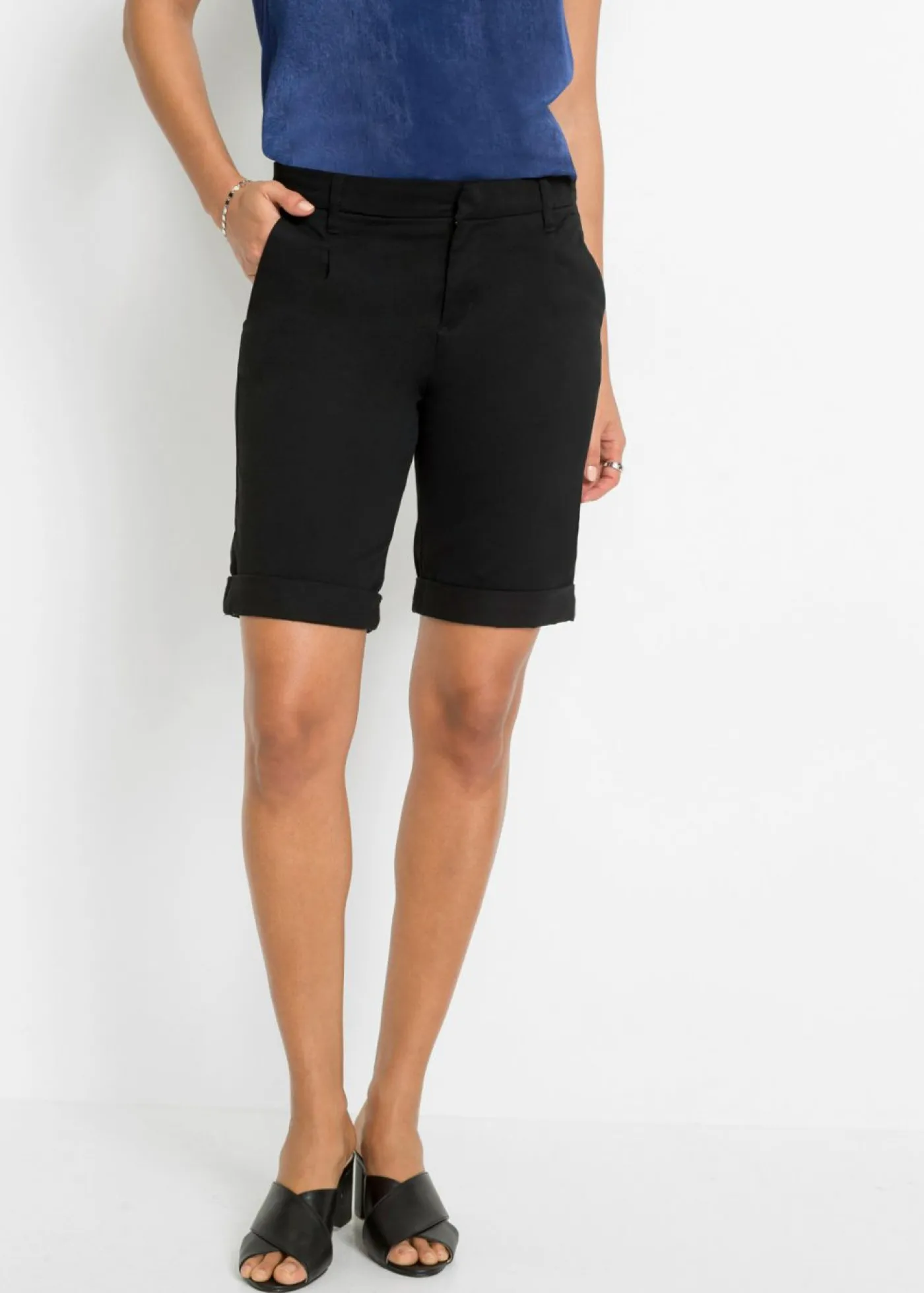 bonprix bonprix Bermuda elástica Negro Best