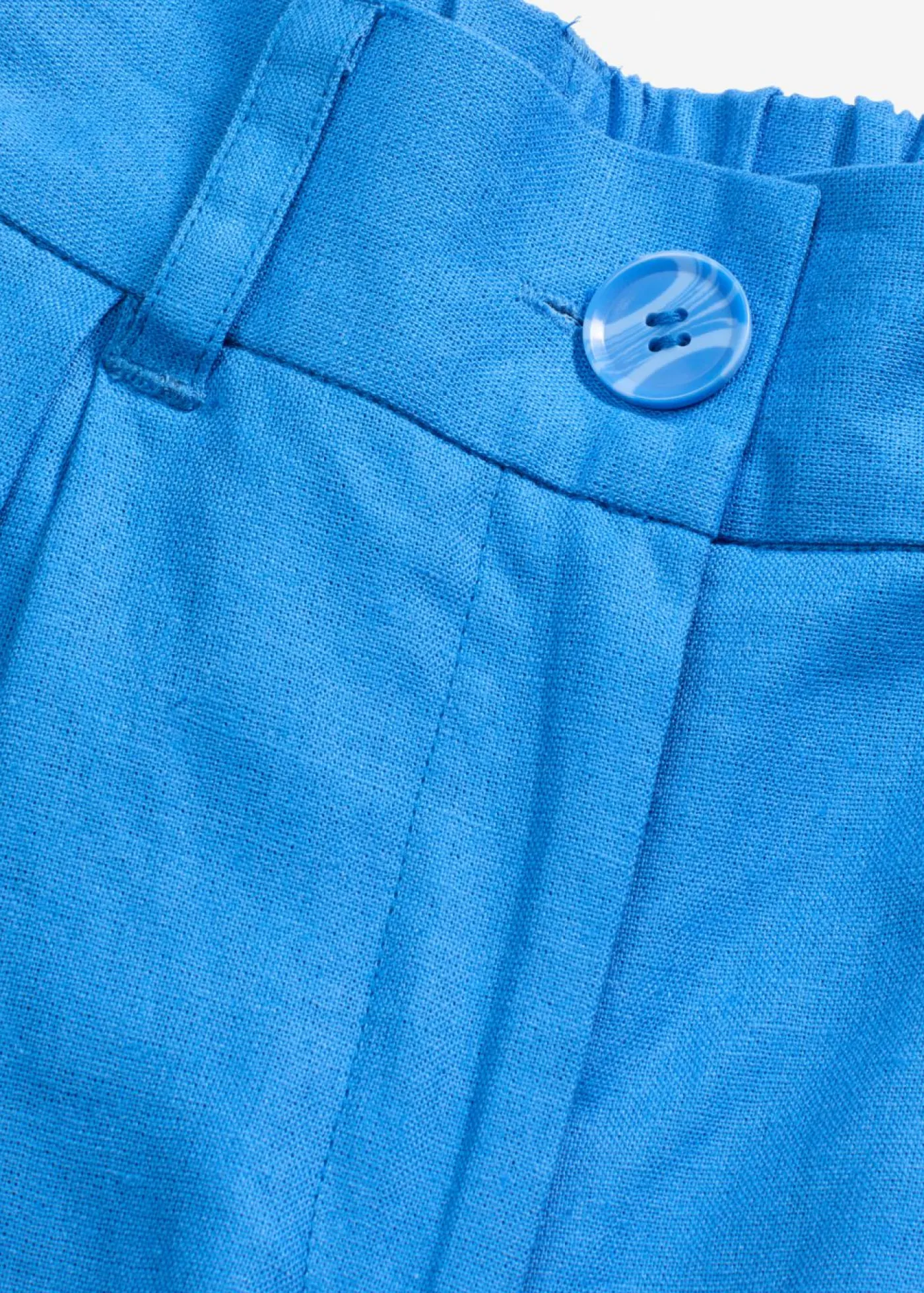 bonprix bonprix Bermudas anchas de mezcla de lino vaporoso azul glaciar Sale