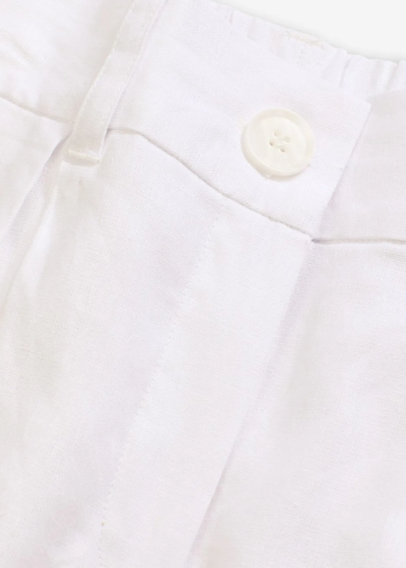 bonprix bonprix Bermudas anchas de mezcla de lino vaporoso Blanco Best