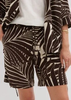 bonprix bonprix Bermudas con cintura elástica crudo-marrón oscuro Outlet