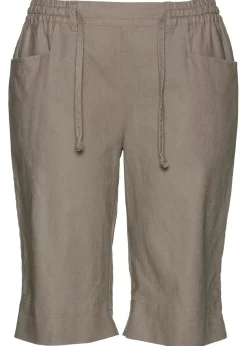 bonprix bonprix Bermudas con lino Marrón grisáceo Best