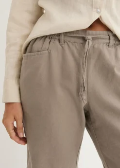 bonprix bonprix Bermudas con lino Marrón grisáceo Best