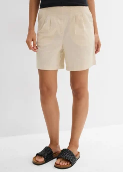 bonprix bonprix Bermudas de algodón puro gris guijarro Sale
