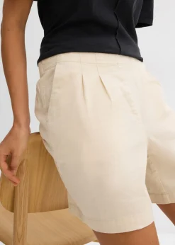 bonprix bonprix Bermudas de algodón puro gris guijarro Sale