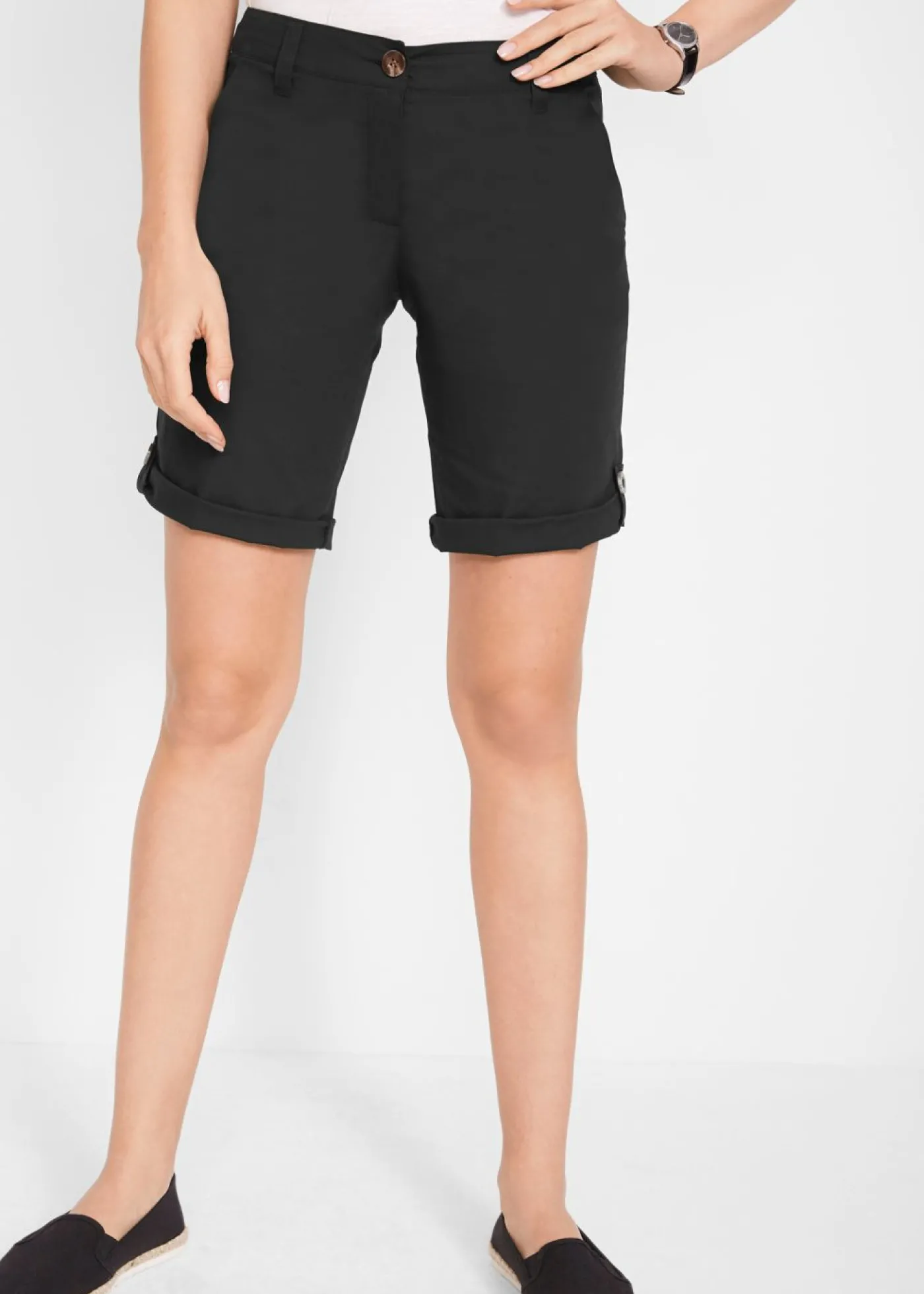 bonprix bonprix Bermudas de algodón veraniegas Negro Best