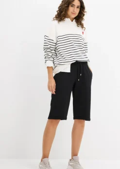 bonprix bonprix Bermudas de chándal con dobladillo Negro