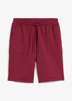 bonprix bonprix Bermudas de chándal de algodón puro Rojo azalea New