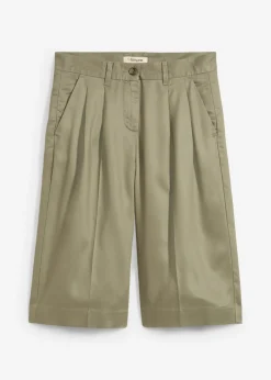 bonprix bonprix Bermudas de lyocell fluido verde oliva mate Clearance