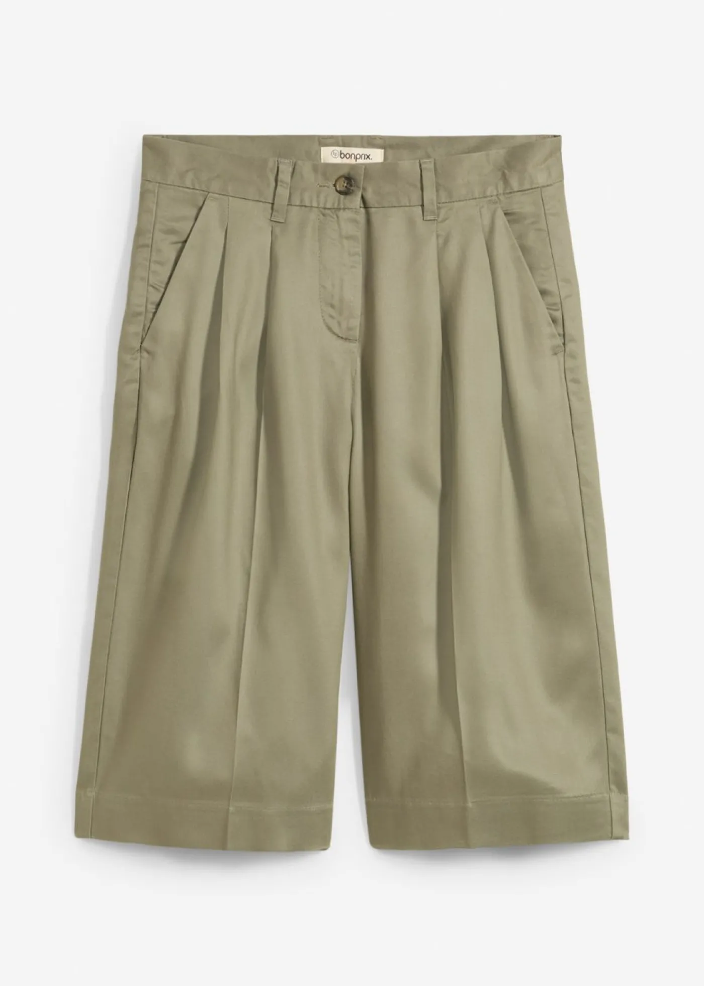 bonprix bonprix Bermudas de lyocell fluido verde oliva mate Clearance