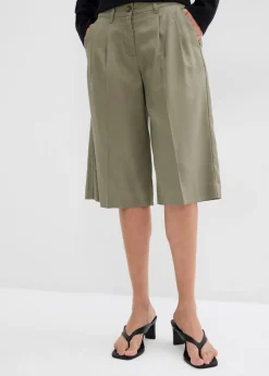 bonprix bonprix Bermudas de lyocell fluido verde oliva mate Clearance