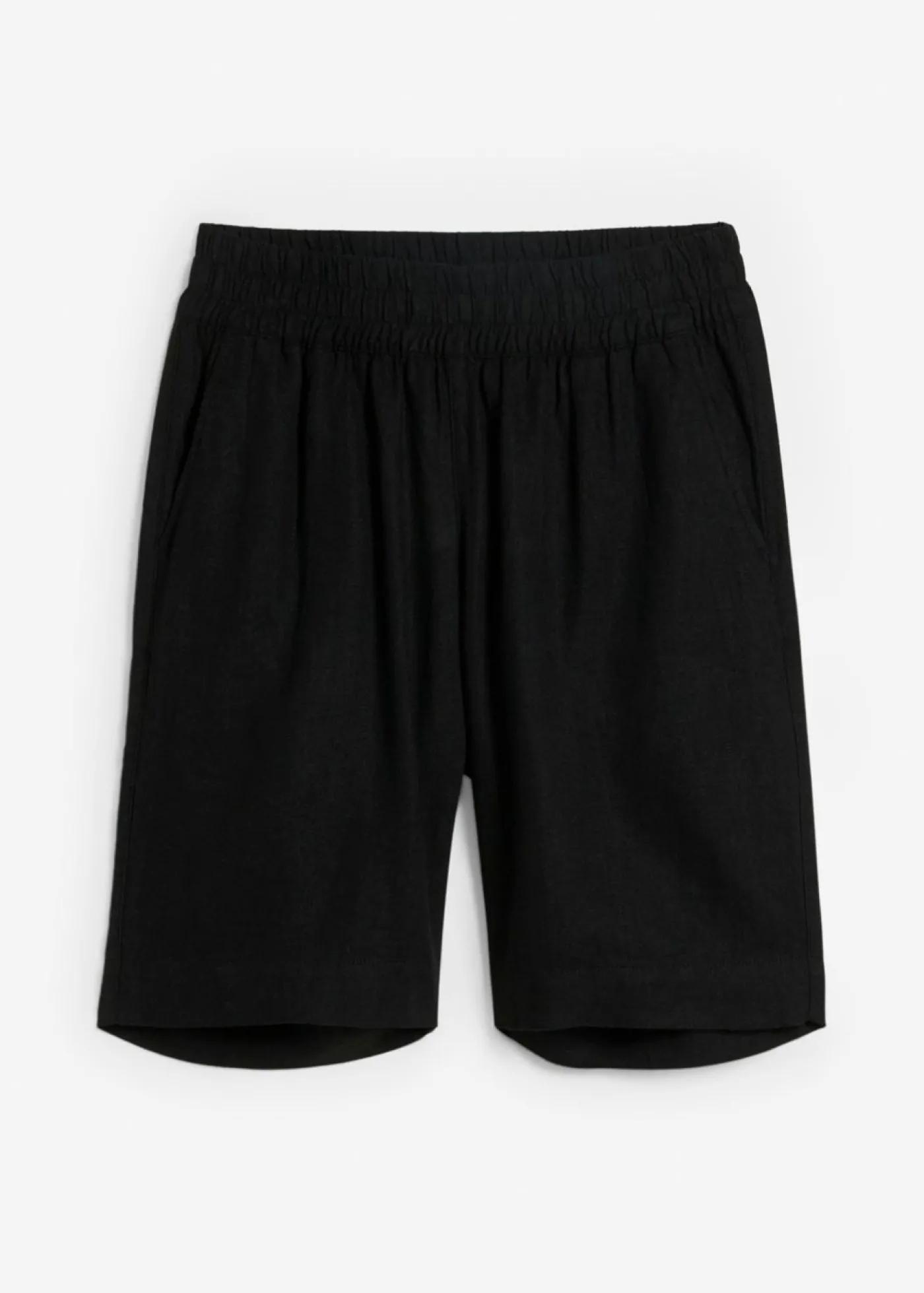 bonprix bonprix Bermudas de mezcla de lino y viscosa Negro Sale