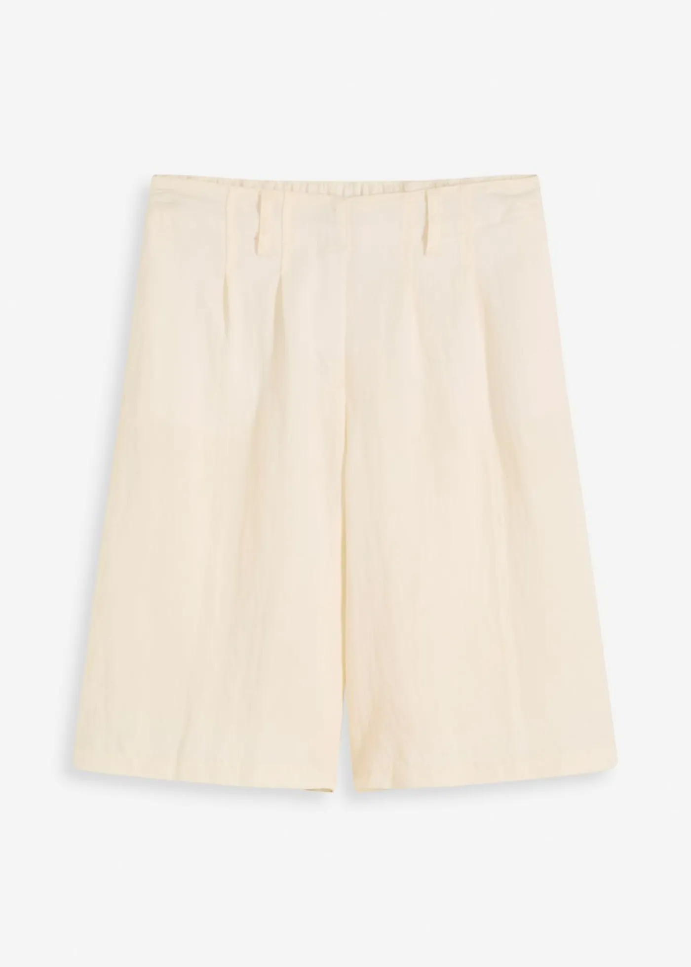 bonprix bonprix Bermudas de mezcla de viscosa suave Blanco-crema Clearance