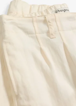 bonprix bonprix Bermudas de mezcla de viscosa suave Blanco-crema Clearance