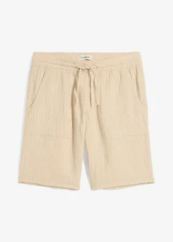 bonprix bonprix Bermudas de muselina sin cierre Arena claro Clearance