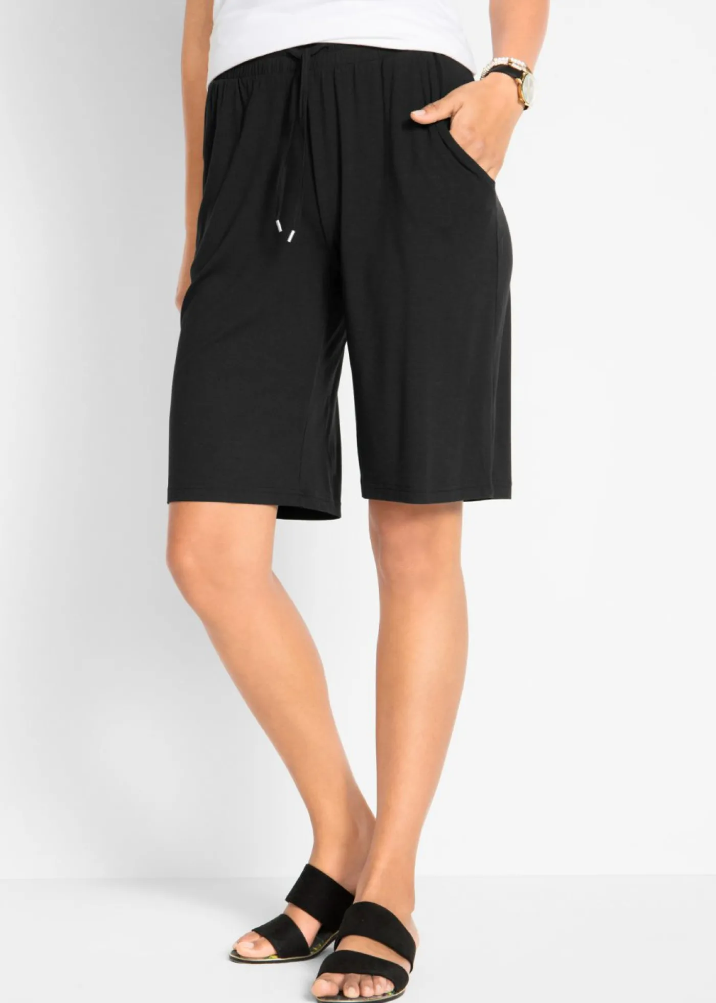 bonprix bonprix Bermudas de punto Azul marino Outlet