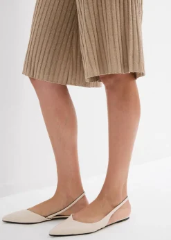 bonprix bonprix Bermudas de punto de mezcla de viscosa con talle alto beige-kaki New
