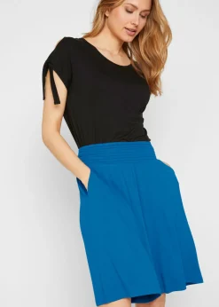 bonprix bonprix Bermudas de punto de mezcla de viscosa Azul